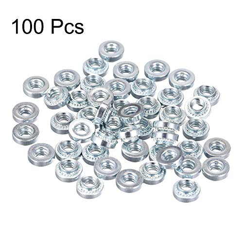 Uxcell Self -Clinching Nuts,#6-32 X 0.1-Inch Carbon Steel With Zinc Plating Rivet Nut Round Head Steel Metal Sheet Mounting Hardware Fastener 100Pcs #TOP2
