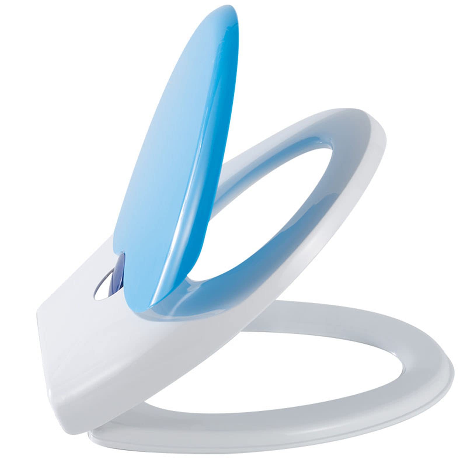 Siège de toilette à fermeture douce Siège de toilette allongé avec siège d'apprentissage de la propreté intégré, siège et housse for enfants, siège de toilette à fermeture lente, convient à la fois au