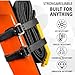 Sliner 5 Pack Reusable Industrial Straps 11.8'' 17.7'' 19.7'' 21.6'' 27.5'' Rubber Utility Strap with Buckle Adjustable Industrial Gear Tightening Tension Strap for Trucks Cargo Luggage Fastening