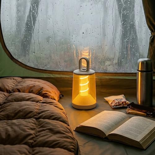 Lampe de camping rechargeable LED portative avec 2 modes d'éclairage pour la maison