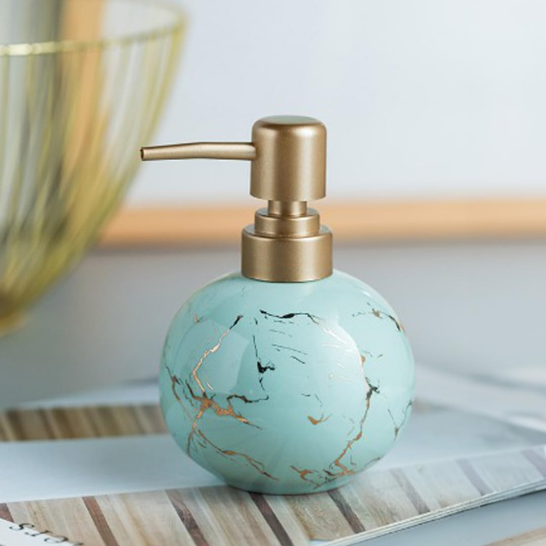 The Better Home Ceramic Soap Dispenser Bottle for Bathroom 300ml | Soap Dispenser for Kitchen | Liquid Soap Dispenser | Dispenser for Shampoo, Sanitizer | Bathroom Accessories Items - Green (B0CBVJQT1L) Amazon Price History, Amazon Price Tracker