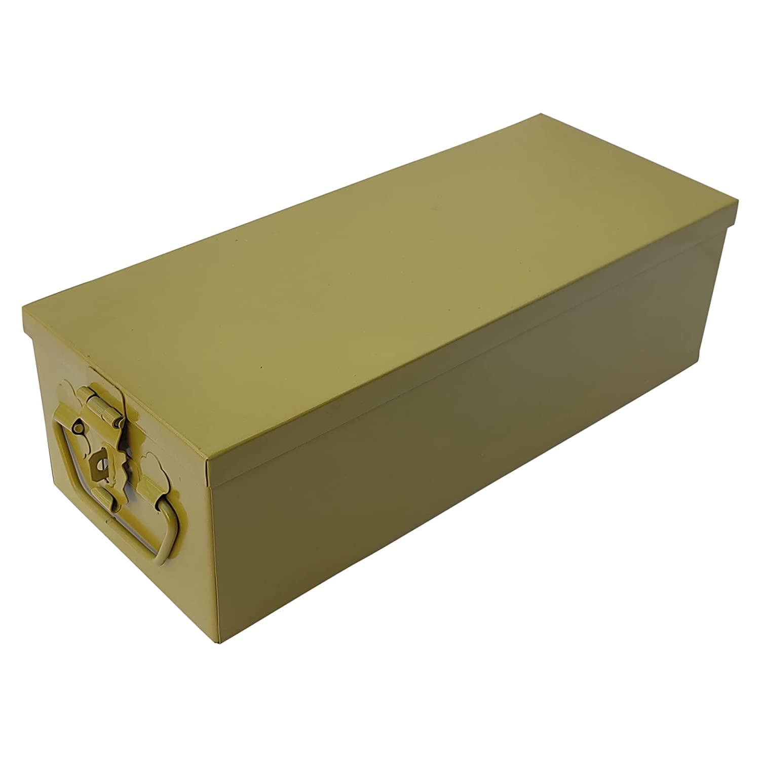 GvanyS Stainless Steel Locker Boxes Jewellery Boxes Cash Peti Size -8.2 Inch,(With Powder-coated Gold Finish) (Small)-image-28