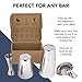 A Bar Above Cocktail Shaker Set, 4-Piece Professional Bartender Kit with Boston Shaker, Strainer, Jigger, and Bar Spoon, Stainless Steel Bar Accessories for Craft Cocktails, Silver