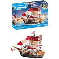 PLAYMOBIL Pirates 71418 Barco Pirata, emocionantes Aventuras en