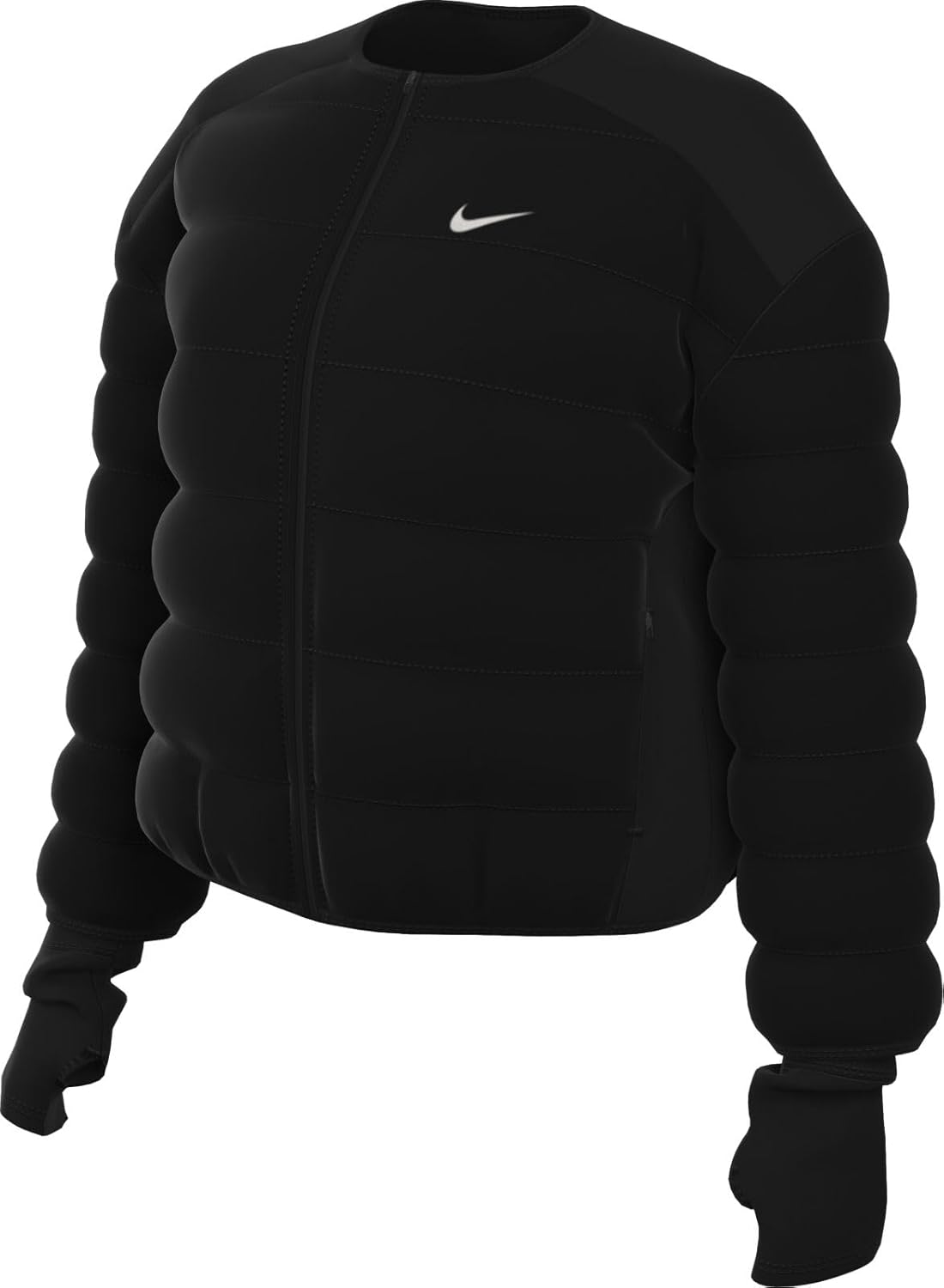 Nike Therma-FIT Swift Synthetic Fill Women's Running Loose Fit Jacket, Black, LARGE