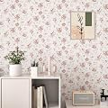 WESTICK Pink Rose Floral Peel and Stick Wallpaper Vintage Pink Floral Contact Paper Self Adhesive Removable Neutral Flower Wallpaper for Accent Walls Bedroom Bathroom Nursery Cabinets 17.5"x100"