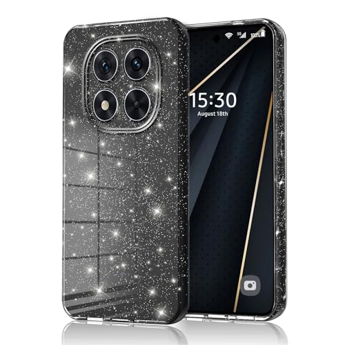 Eherui Coque Paillettes pour Téléphone Mobile Xiaomi Redmi Note 14 Pro 5G / Note 14 Pro Plus 5G / Poco X7 5G, Étui en Silicone TPU Anti-Empreintes, Coque...