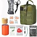 Tactical Emergency First Aid Kit: MOLLE Admin Pouch IFAK - Wound Dressing Blood Control EMT Survival Trauma Kit 6" Bandage- Camp Travel Car Medic Kit