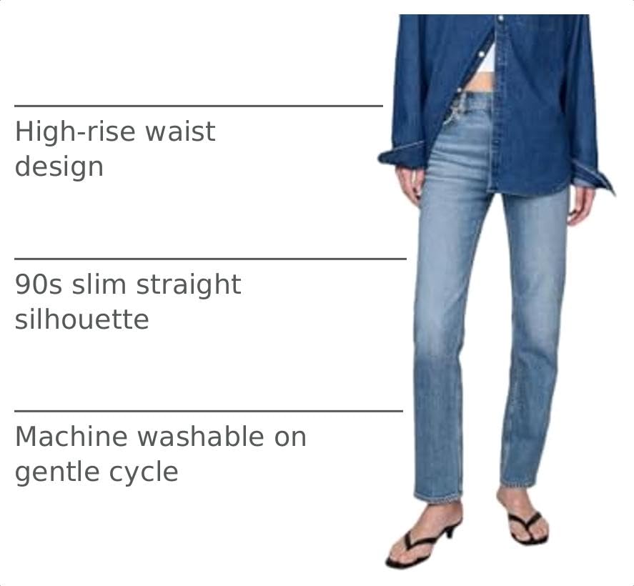 Image of Gap Women's High Rise 90s Slim Straight Denim Jeans