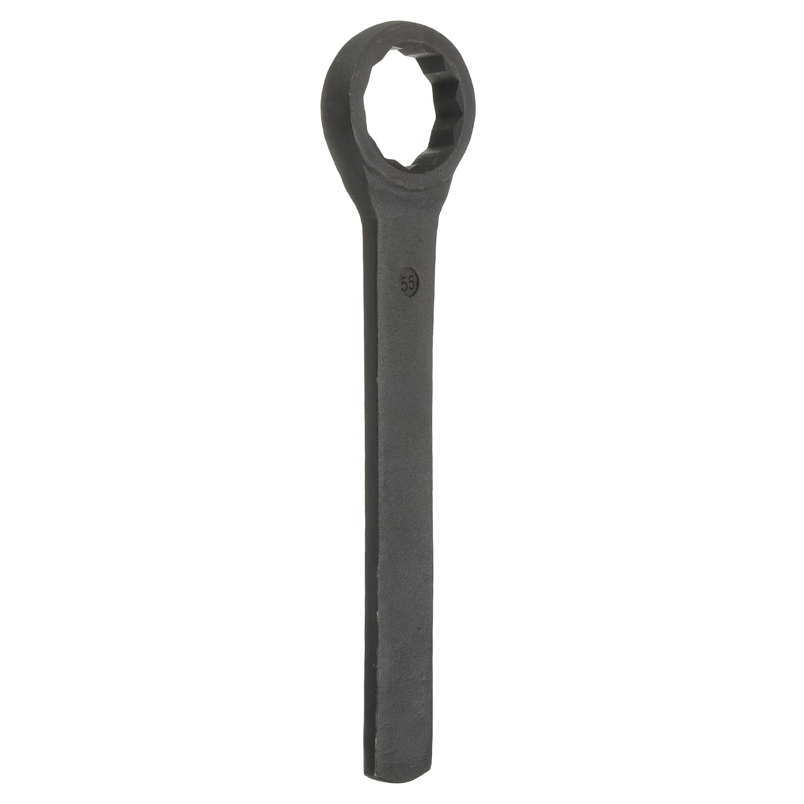 sourcing map Single Head Box End Wrench 55mm 45# Steel Spraying Straight Handle Box End Wrenches Single Head Metric Spanner Hand Tool for Automotive Repair Maintenance Mechanical, Black