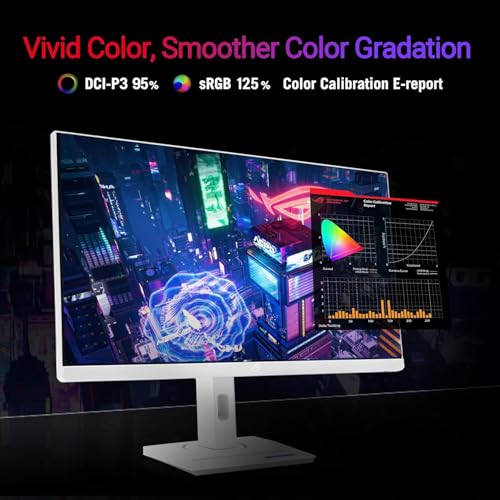 Image of ASUS ROG Strix 27 inch 2K HDR Gaming Monitor - QHD (2560 x 1440), 180Hz, 1ms, Fast IPS, DCI-P3 95%, ELMB, G-Sync Compatible, AI Gaming, DisplayPort & HDMI & USB-C, Height /Tilt /Pivot /Swivel, VESA, White