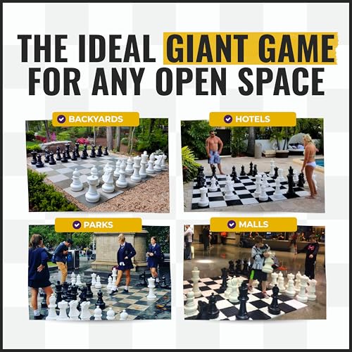 Juego de ajedrez gigante MegaChess con piezas de 25 in miniatura 3