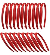 Candygirl 20 Stück Satin Stirnbänder 1cm Stirnbänder Rote Satin-Stirnbänder Mädchen Satin Stirnbä...