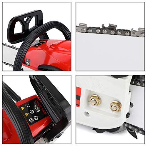 Topteng Chainsaw 22 Inch Gas Power, 22" 52Cc Gasoline Chainsaw Cutting Wood Gas Sawing Aluminum Crankcase Chain Saw Set #TOP6