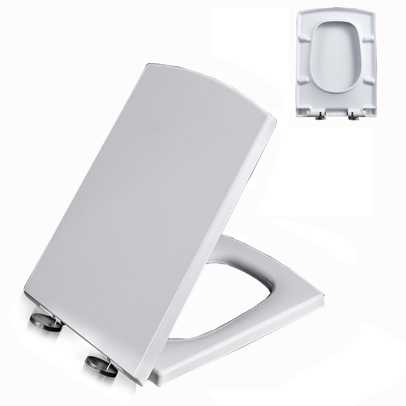 Dxpsxjl One Color Quiet Close, Soft, Adjustable, Lightweight, Durable, Portable, User-Friendly, Compact, Square, Toilet, Seat, Quick, Release