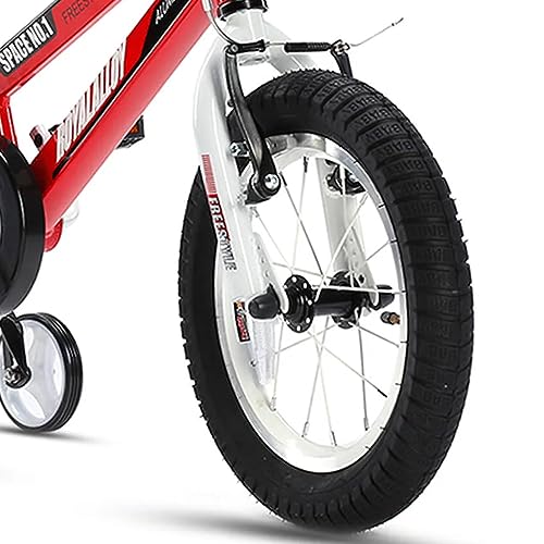Image of RoyalBaby Boys Bike Freestyle Premium 14 Inch Kids Bike for Age 3-9 Years, with Training Wheels and Water Bottle