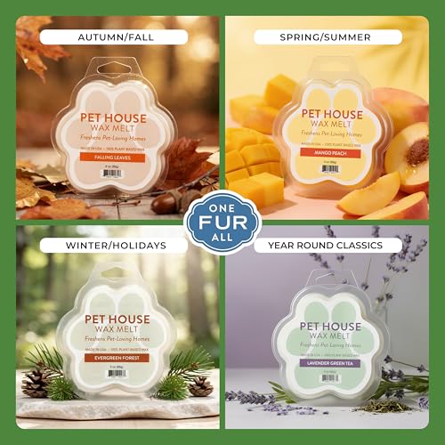 Image of Pet House Wax Melts, Long-Lasting Scented Pet-Friendly Wax Melts, Natural Pet Odor Solution for A Fresh Smelling Home, Fresh Citrus, 3 OZ Each, 2 Pack