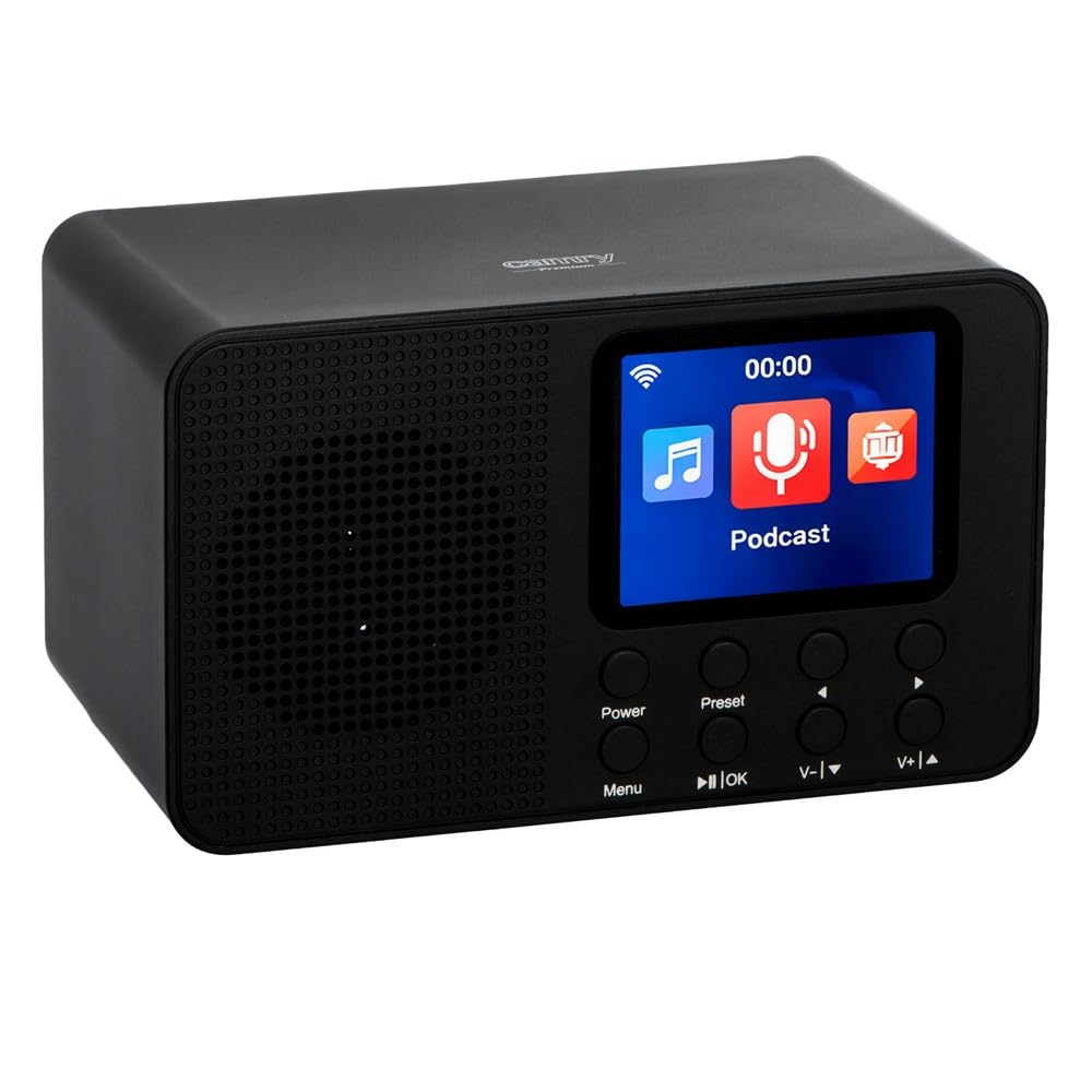 Camry CR 1918 Internet Radio WiFi – Internetradio mit Bluetooth, WLAN, Farbdisplay und Radiowecker für Küche, Schlafzimmer und Büro