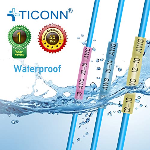 Ticonn 100Pcs Heat Shrink Butt Wire Connector Kit thumb #8