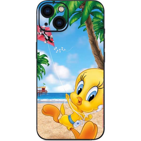 Skinit Phone Decal Skin Compatible with iPhone 14 - Officially Licensed Warner Bros Tweety Bird iPod Design