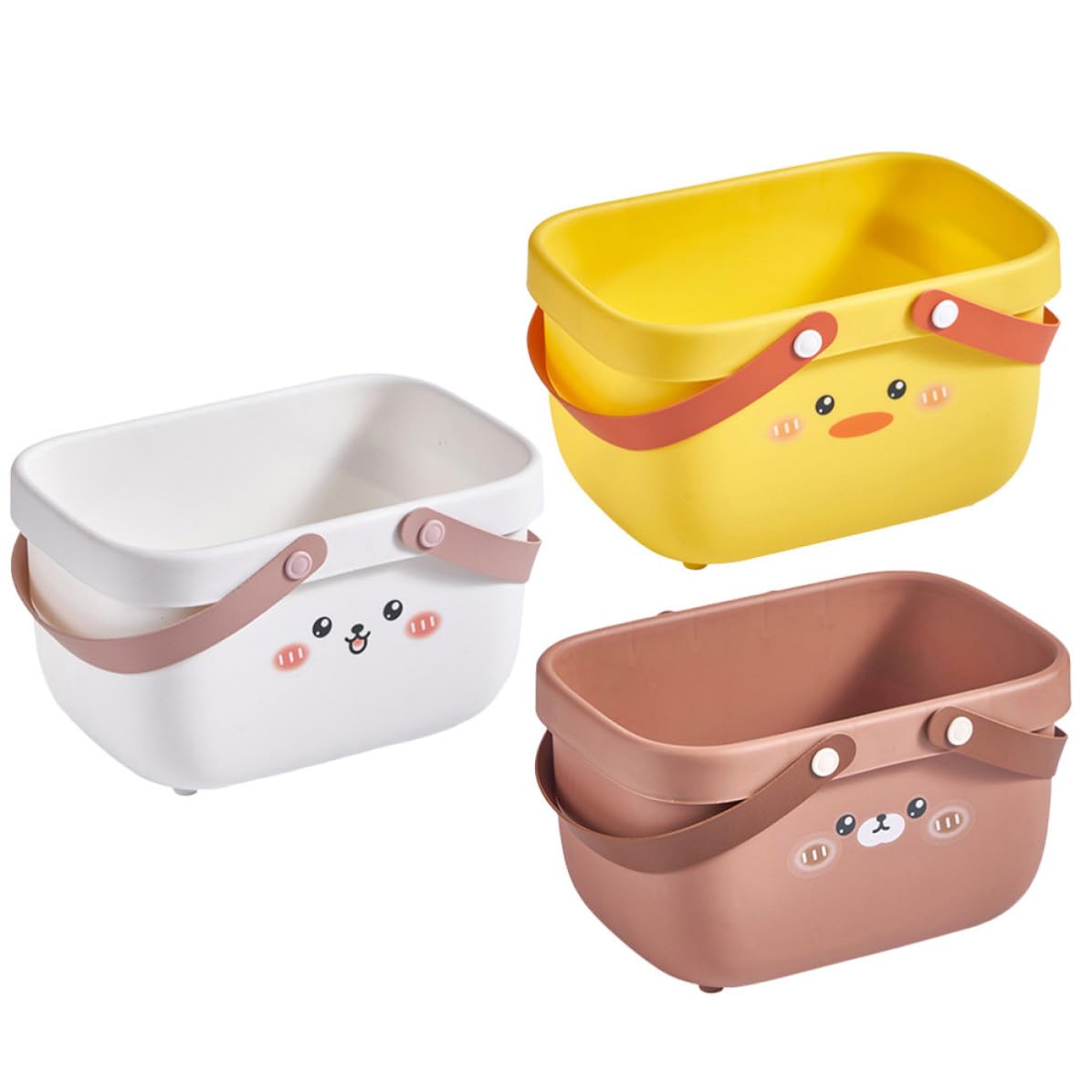 CRAFTHROU Cesta de Ducha Portátil de 3 Piezas para Baño con Gran Capacidad, Resistente al Desgarro y Material Pp, Adecuado para Organizar Suministros de Baño