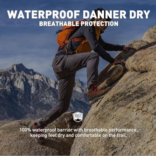 Image of Danner Panorama 6 inch Waterproof Hiking Boots for Men | Rich Suede Upper, Breathable Danner Dry Barrier, Comfort Footbed, Traction Outsole, PU-Coated Leather Rand