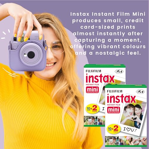 Clikoze Paquete de cámara instantánea con cámara Fujifilm Mini 12 Lilac Morado, película Fujifilm 40 Shot, funda Clikoze Mini 12, mini álbum libro, pegatinas de película, filtros de color y accesorios - imagen 6