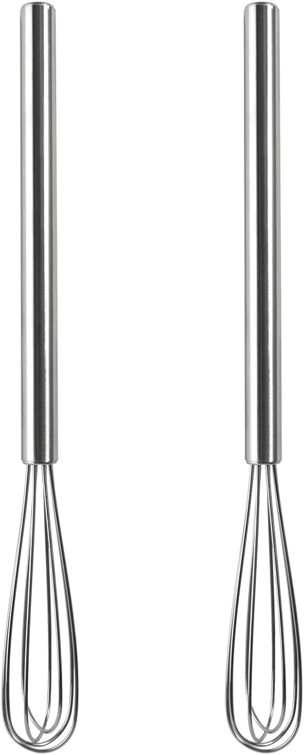 ake Mini Whisks Set of 2, Stainless Steel Small Whisks Tiny Balloon Wire Whisk