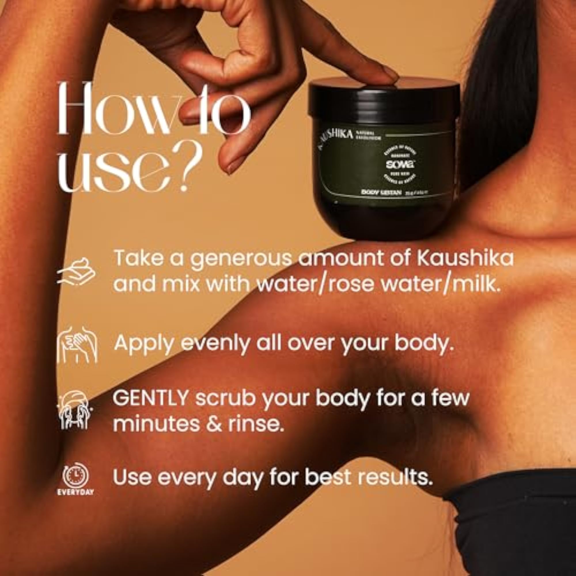 Kaushika Natural Exfoliator Body Ubtan for Smooth Skin