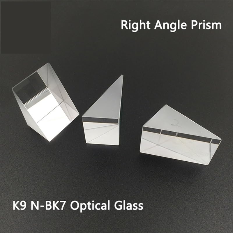 Lot de 2 prismes réfléchissants en Verre K9 20 x 20 x 20 mm, Prisme à Angle Droit for la réflexion d'image Optique