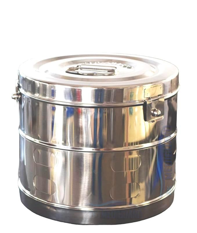 MEDIGUARD Dressing Drum Jointed 11"x9", Fully Stainless Steel,11" Diameter x 9 Height, Pack Of 1 (B0BV35TXT3) Amazon Price History, Amazon Price Tracker
