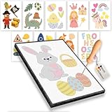 Prickelnadel Set Kinder mit 10 Vorlagen - Prickelset für Kinder - 1x Prickelnadel mit Holzgriff & 1x Prickelfilz (20cm x 15cm x 1cm) – Ergonomisch & sicher – Ideal zum Prickeln – Made in Germany