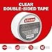 XFasten Clear Double Sided Sticky Tape, Removable, 2-Inches x 20-Yards, Single Roll Ideal as an Anti-Scratch Cat Training Tape, Holding Carpets, and Woodworking