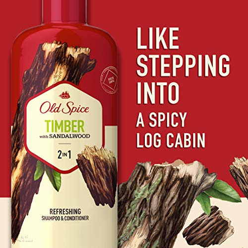 Old Spice Timber With Mint Men’s 2 In 1 Refreshing Shampoo & Conditioner, 25.3 Fl Oz #TOP5