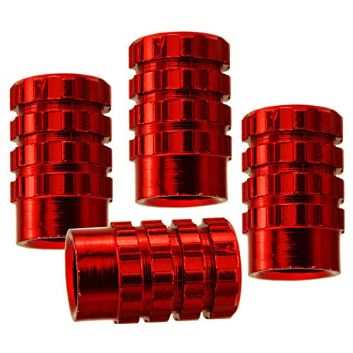 image for Arenbel Tire Valve Caps 4 Pack Universal Metal Heavy-Duty Stem Covers 