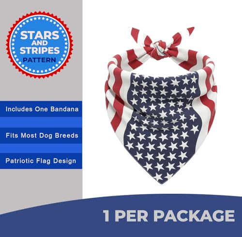 Bandera americana en pañuelo para perros grandes y medianos que buscan comodidad y estilo 4