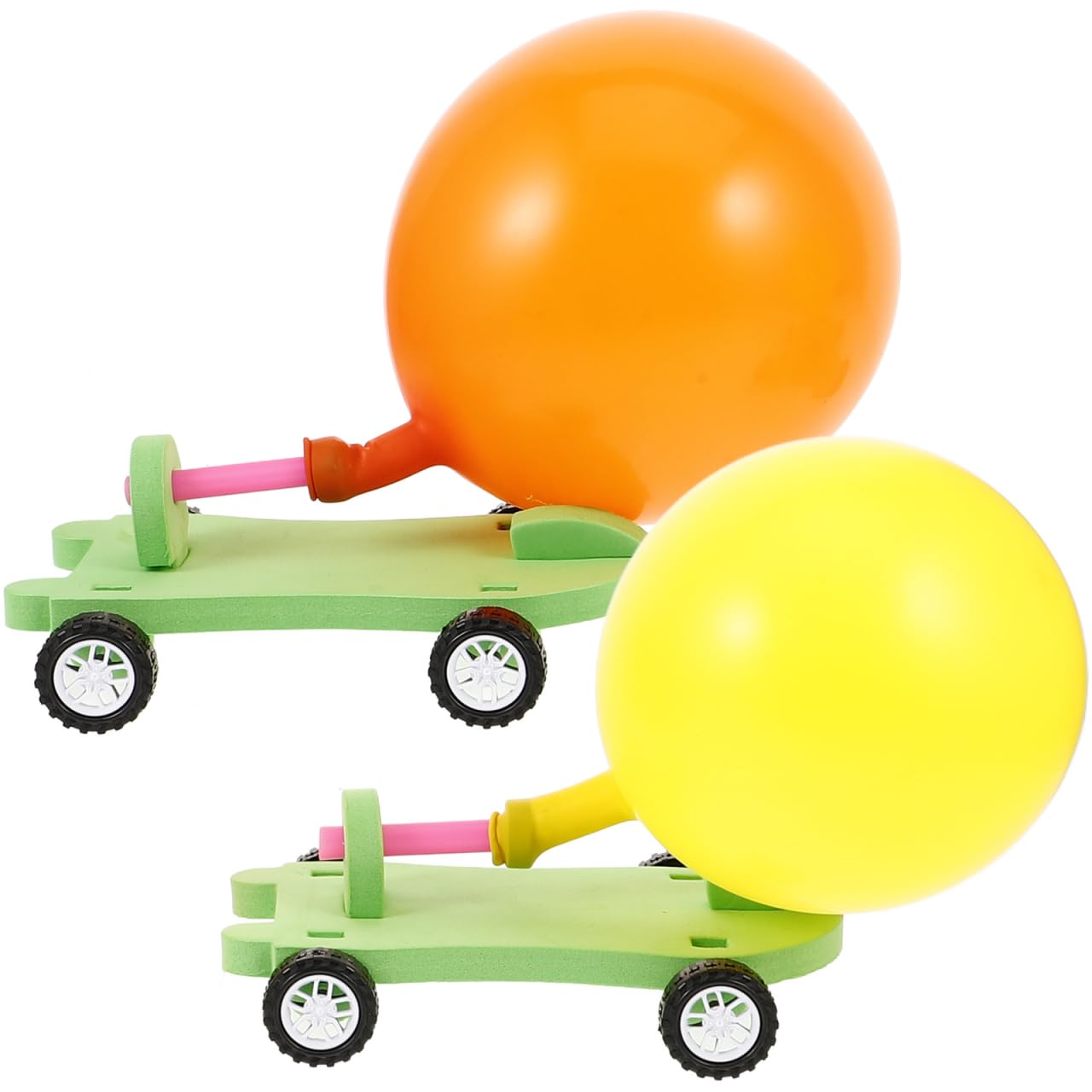 Voiture à Propulsion Par Ballon – Kit Scientifique Avec 12 Ballons, 2 Modes, Fusée, Astronaute, éducatif Dès 3 Ans