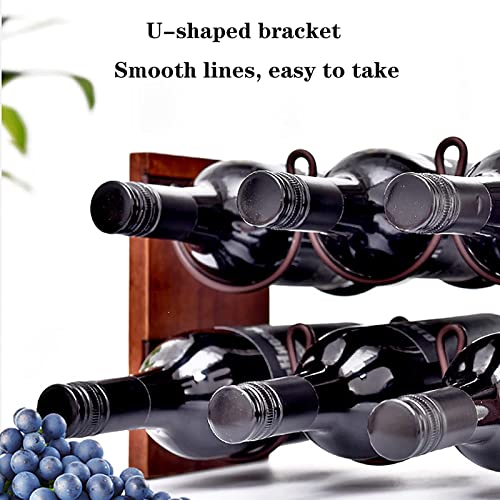 Estante para vinos 6 botellas madera y metal blanco miniatura 4