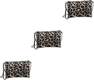 2 Peças Bolsas De Ombro Femininas Bolsa Transversal Feminina Bolsa Feminina Bolsa De Ombro Bolsas De Ombro Bolsa Carteiro Miss Leopard The Chain Bolsa De Ombro Feminina