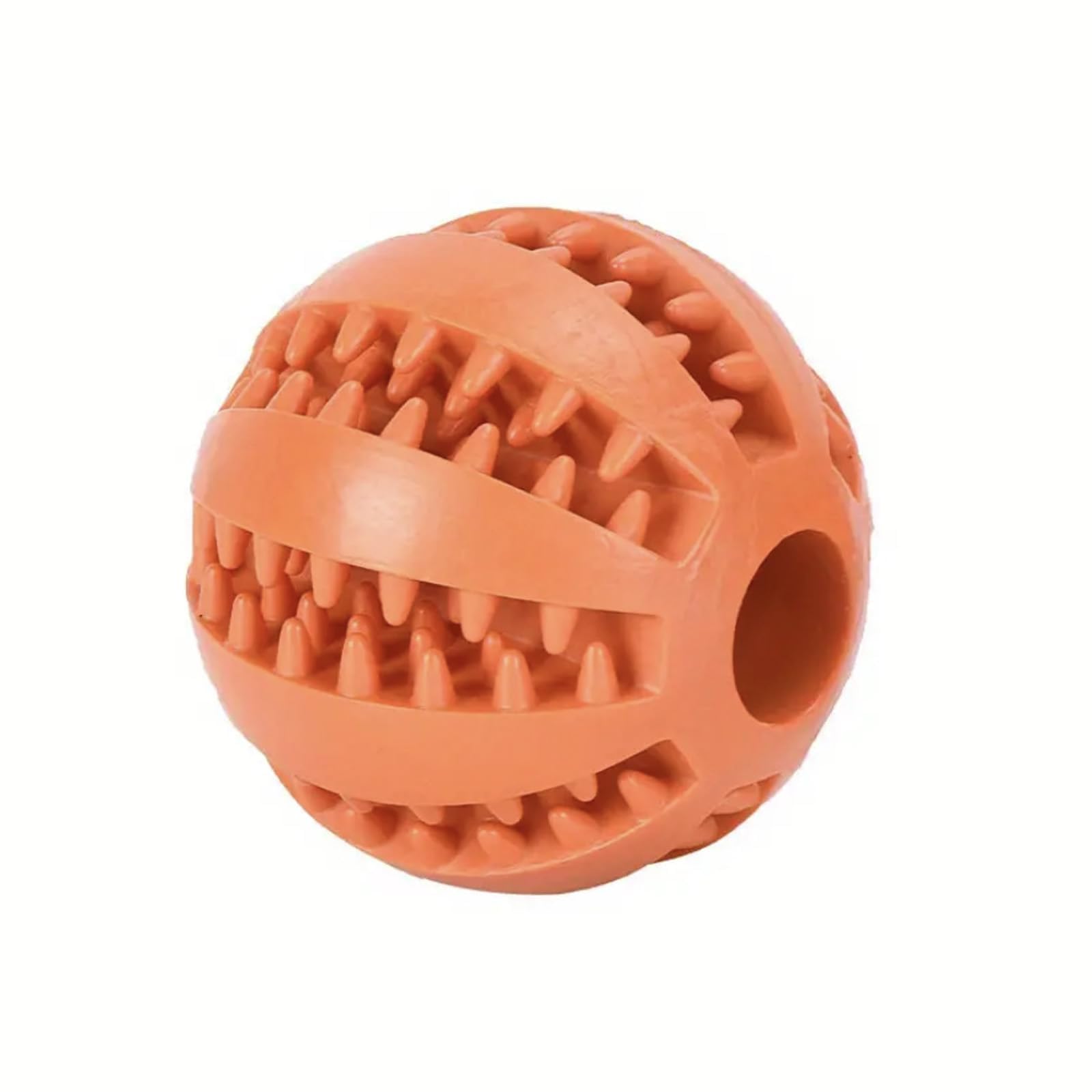 Pet Supplies - Pelota masticable para perro, color naranja, 1 unidad, limpieza de dientes