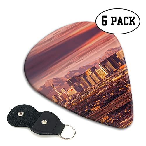 Las Vegas Sunset Lot de 6 médiators pour guitare acoustique, guitare électrique, basse, ukulélé – fins, moyens et épais - Les Beatles, Paul McCartney, John Lennon, RIngo Starr, George Harrison Las Vegas Sunset Lot de 6 médiators pour guitare acoustique, guitare électrique, basse, ukulélé - fins, moyens et épais – Image 3