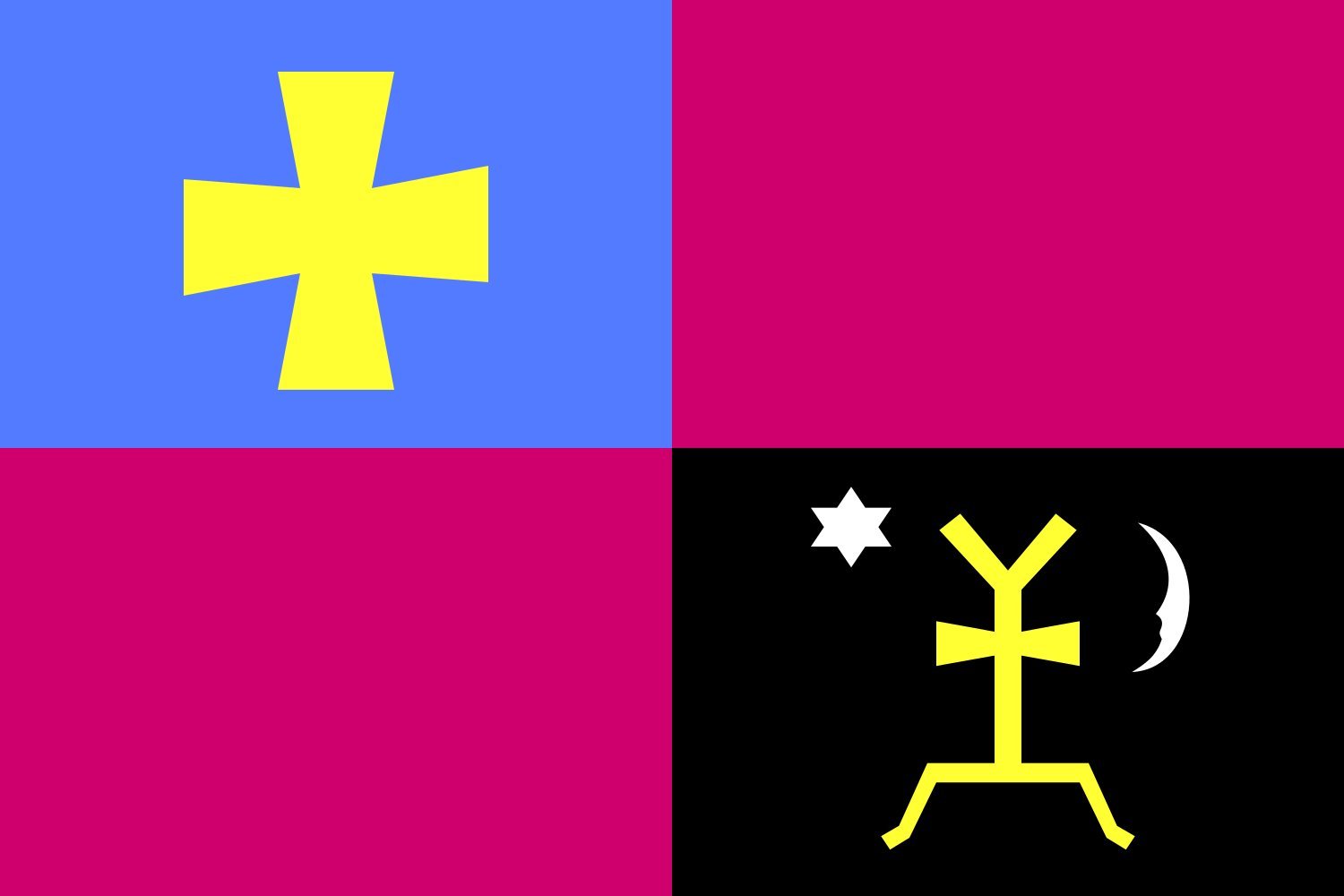 Drapeau Chornukhy raion grand format de Poltava Oblast