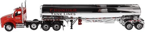 Miniatura 3 de Diecast Masters Kenworth T880 SBFA DayCab - Camión tractor tándem de eje empujador con Heil FD9300/DT-C4 remolque de petróleo y líneas de tanque