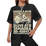Woman's Mans Darmok and Jalad at Tanagra T-Shirt Youth&Adult Teen Short-Sleeve T Shirts Cotton T-Shirt,Crewneck Tee Tops Funny Oversized T Shirts Vintage Athletic Custom Tees Shirts XL