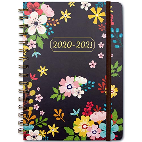 Weekly & Monthly Planner with Tabs Floral Planner Notebook 2021 Hardcover