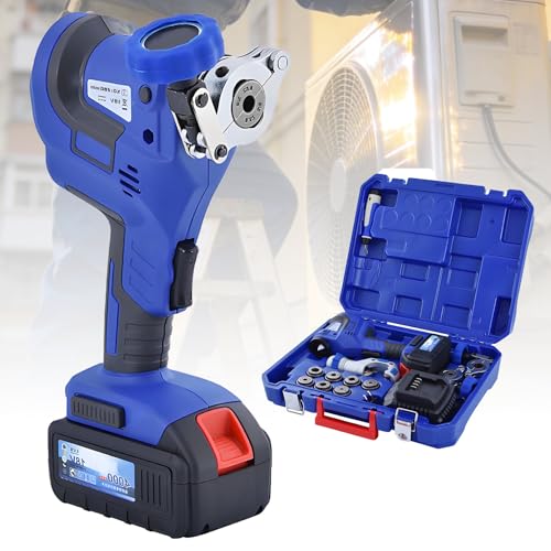 SICWEDIM Kabelloses Bördelwerkzeug mit Form – Präzisions-Bördelset mit austauschbaren Schneideisen, 6–19 mm Kupfer-/Aluminiumrohr, inklusive Entgraten und Cutter