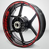 Stickman Vinyls Gloss Red Motorcycle Rim Wheel Decal Accessory Sticker Compatible with Ducati 848...