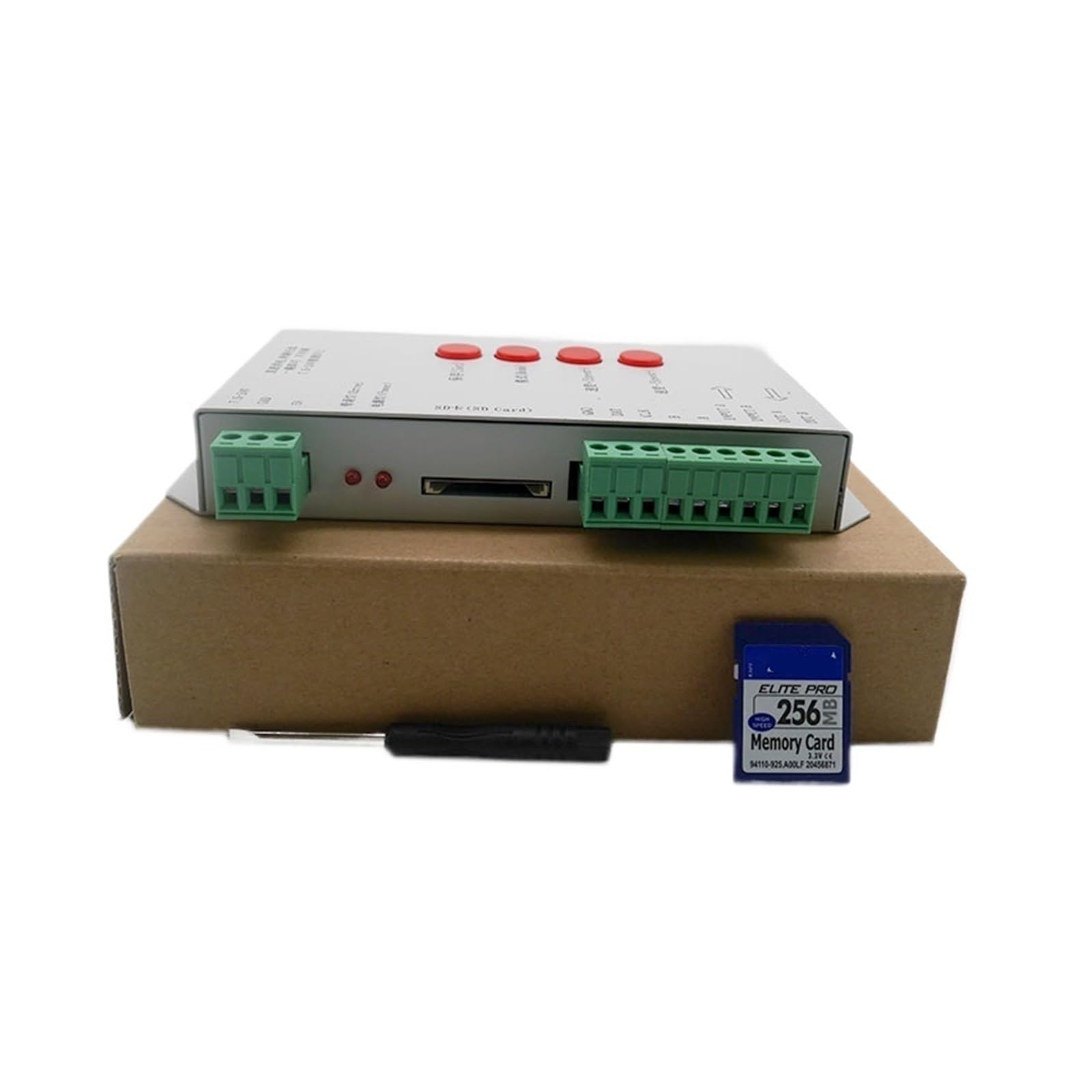 T1000S 2048 pikseli, 512 kontroler, karta SD WS2801, WS2811, WS2812B, LPD6803, listwa świetlna LED, DC5 V, 12 V, 24 V, RGB, pełnokolorowa