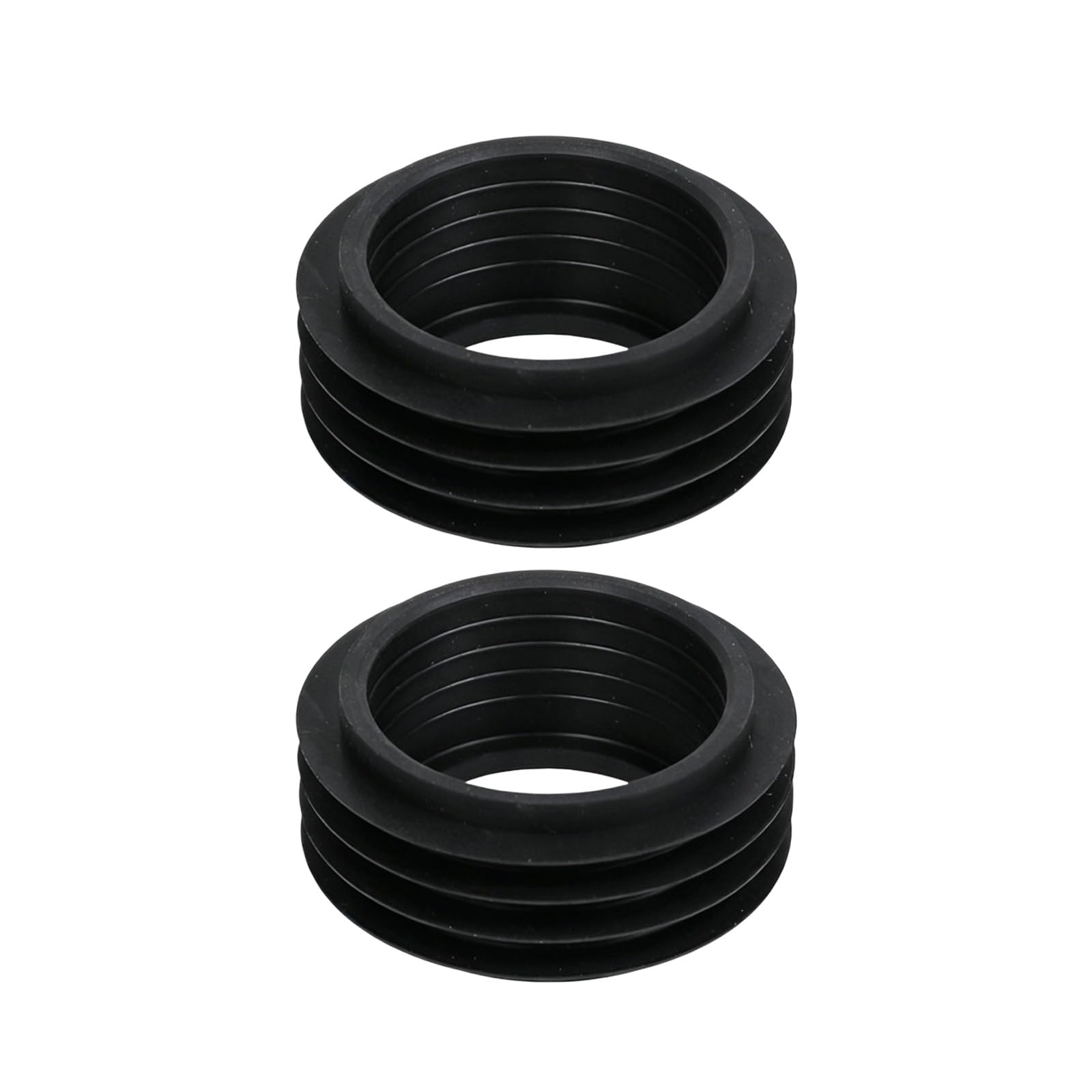 2 PCS Flush Pipe Connector, Durable Rubber Sleeve Seal for Toilet Inlet Flush Valve - Fits 48-50mm Flush Pipe & 58-60mm Drain Pipe, Flush Valve Seal Connector