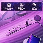 MOTPK 32 Inch Small Gaming Desk with LED Lights & Power Outlets, Computer Desk Gaming Table with Monitor Shelf, Gamer Desk with Carbon Fiber Texture, Kids Boys Desk Gift for Men - Image 4